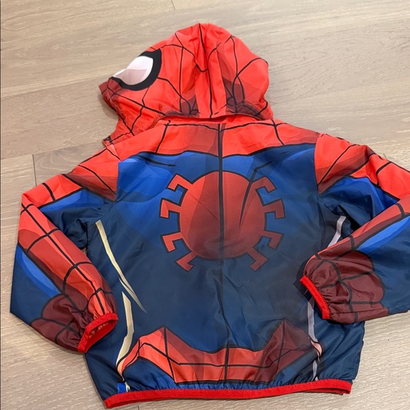 Kids Spider man wind breaker Jacket - Red and Blue - Picture 3 of 3